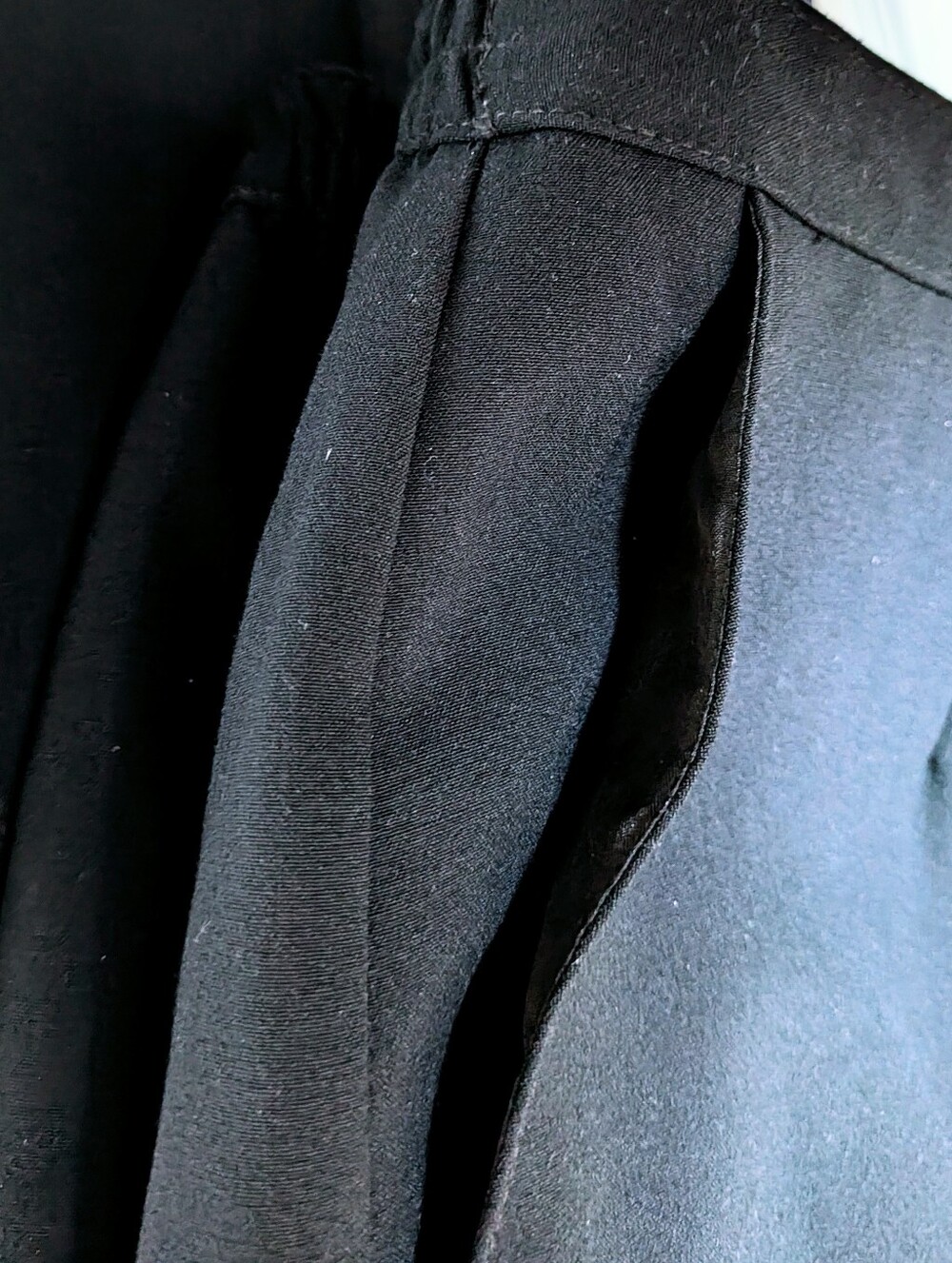 Tradition Brand Black Straight, Wide Leg Dress Pants. Size 14P.